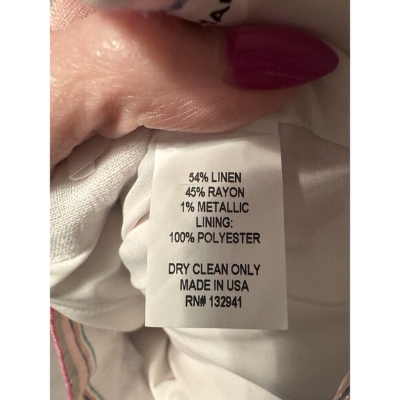 AMANDA UPRICHARD Wide leg High Waist Linen Blend Capri Pants Linen Boho XS - Picture 5 of 5